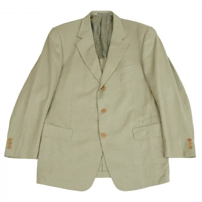 エルメネジルドゼニアErmenegildo Zegna リネンシルクパピートゥースジャケット