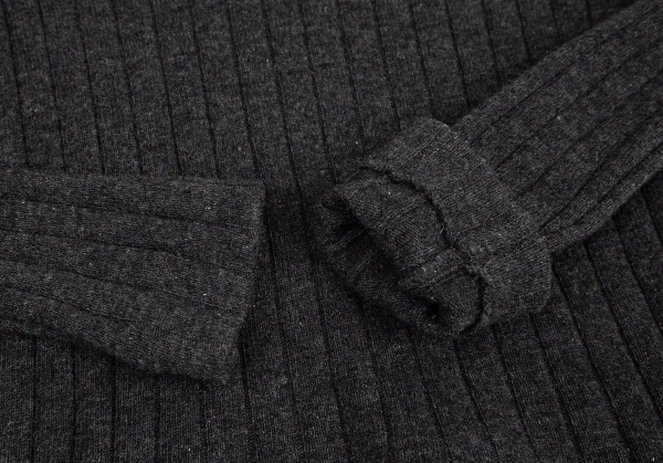 ドルチェ&ガッバーナDOLCE&GABBANA ショート丈Vネックリブニットセーター グレー40 K-83863_006