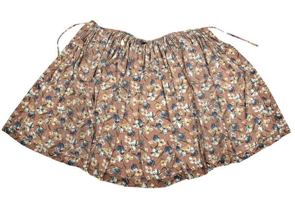 ジャンポールゴルチエ ファムJean Paul GAULTIER FEMME フローラルプリント前開きギャザースカート モカピンク他M位 K-83868_008