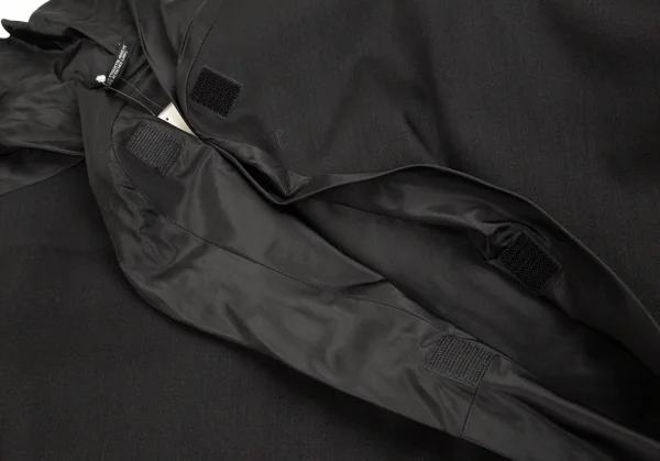 新品!ヨウジヤマモト ファムYohji Yamamoto FEMME モヘアコットンベルクロ留め変形ジャケット 黒2 K-83871_008