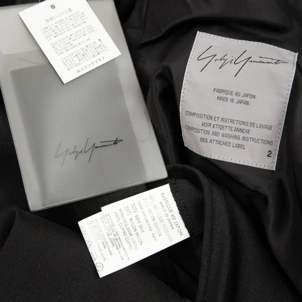 新品!ヨウジヤマモト ファムYohji Yamamoto FEMME モヘアコットンベルクロ留め変形ジャケット 黒2 K-83871_013