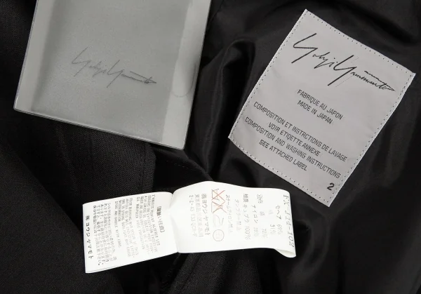 新品!ヨウジヤマモト ファムYohji Yamamoto FEMME モヘアコットンベルクロ留め変形ジャケット 黒2 K-83871_014