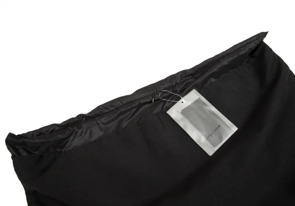 新品!ヨウジヤマモト ファムYohji Yamamoto FEMME モヘアコットンウエスト切替袋スカート 黒2 K-83872_004