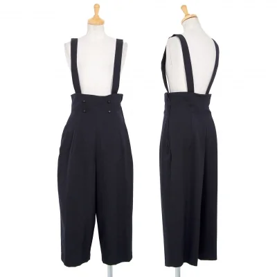 ヨウジヤマモト ファムYohji Yamamoto FEMME ウールギャバサスペンダーワイドサルエルパンツ