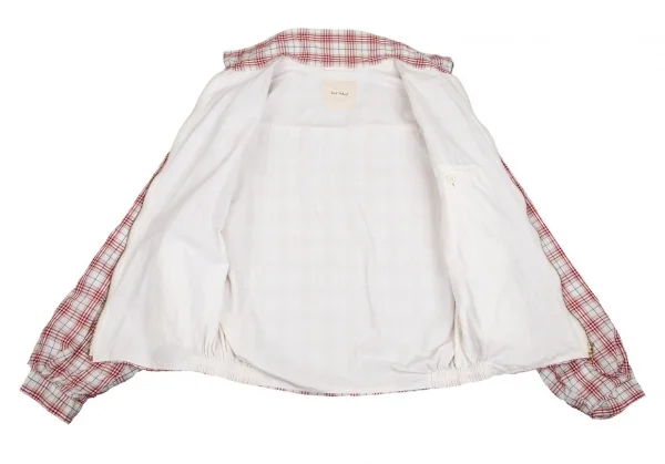 カールヘルムKarl Helmut コットンオーバーチェックジップアップブルゾン オフ赤他M位 K-83930_011