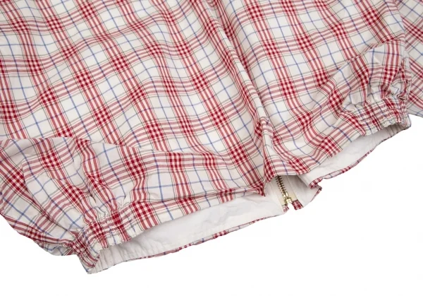 カールヘルムKarl Helmut コットンオーバーチェックジップアップブルゾン オフ赤他M位 K-83930_016