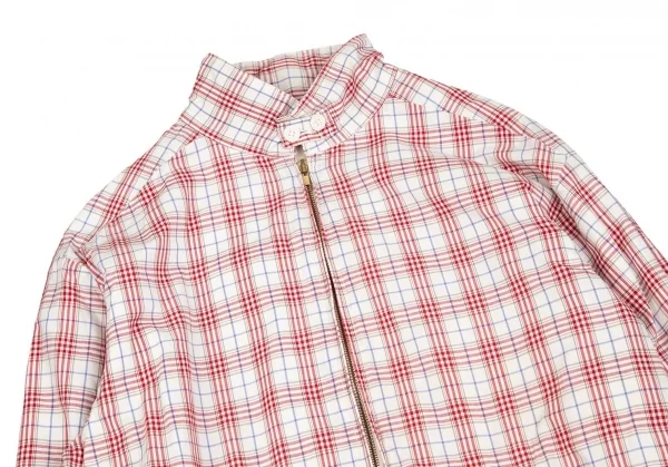 カールヘルムKarl Helmut コットンオーバーチェックジップアップブルゾン オフ赤他M位 K-83930_002