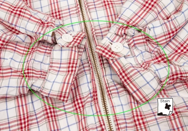 カールヘルムKarl Helmut コットンオーバーチェックジップアップブルゾン オフ赤他M位 K-83930_005