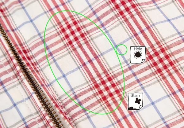 カールヘルムKarl Helmut コットンオーバーチェックジップアップブルゾン オフ赤他M位 K-83930_008