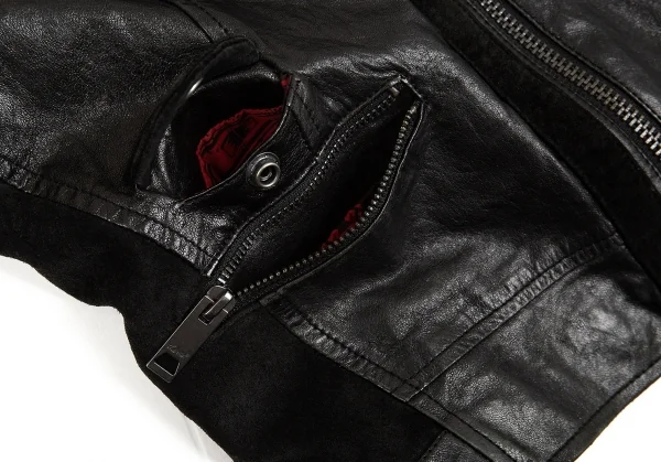 リーバイスLevi's スウェード切替ナッパレザーライダース 黒S K-83948_012
