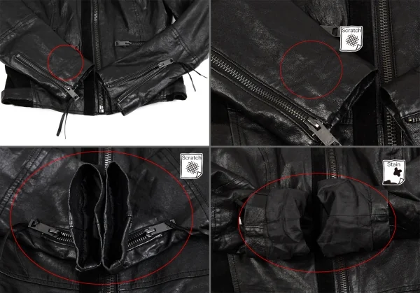 リーバイスLevi's スウェード切替ナッパレザーライダース 黒S K-83948_009