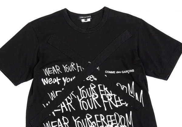 コムデギャルソンCOMME des GARCONS ポリコットンビッグハートコネクトシャツ 黒S 【レディース】 コムデギャルソンCOMME des GARCONS ポリコットンビッグハート