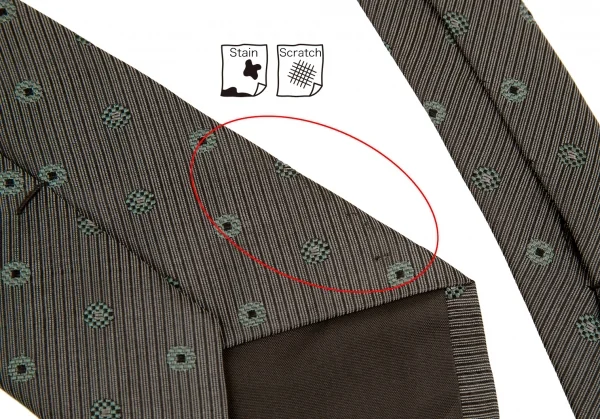 コムデギャルソン オムCOMME des GARCONS HOMME シルク小紋柄ドビー織りネクタイ グレー K-83961_010