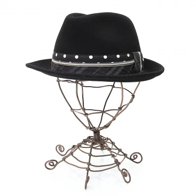 コムデギャルソンCOMME des GARCONS レジメンタルドットリボンフェドラハット