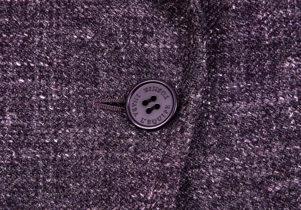 レキップ ヨシエイナバL'EQUIPE YOSHIE INABA カナパ混ツィード1Bジャケット 紫38 K-83977_010