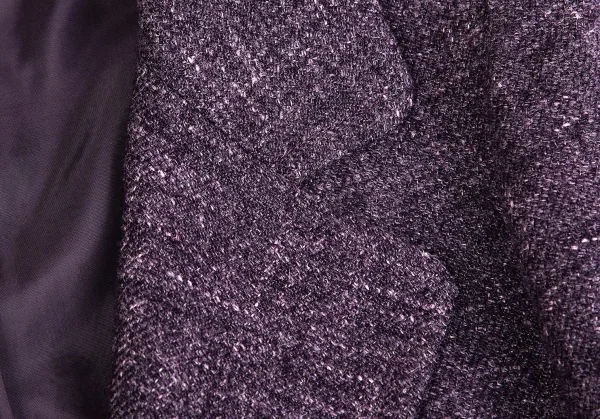 レキップ ヨシエイナバL'EQUIPE YOSHIE INABA カナパ混ツィード1Bジャケット 紫38 K-83977_004