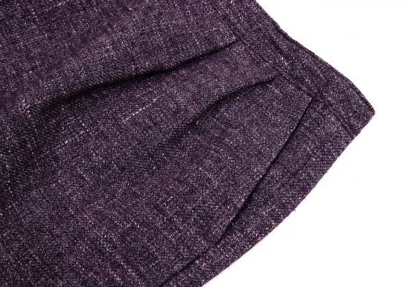 レキップ ヨシエイナバL'EQUIPE YOSHIE INABA カナパ混ツィードスカート 紫38 K-83978_004