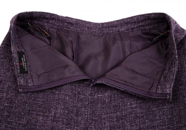 レキップ ヨシエイナバL'EQUIPE YOSHIE INABA カナパ混ツィードスカート 紫38 K-83978_007