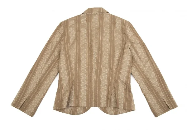 ジバンシィGIVENCHY ストライプ織りジャケット カーキ38 K-83989_012