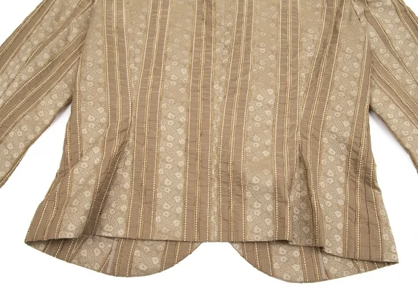 ジバンシィGIVENCHY ストライプ織りジャケット カーキ38 K-83989_013