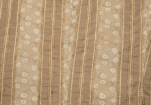 ジバンシィGIVENCHY ストライプ織りジャケット カーキ38 K-83989_014