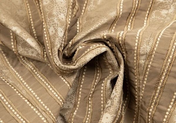 ジバンシィGIVENCHY ストライプ織りジャケット カーキ38 K-83989_015