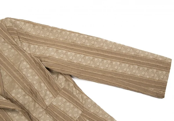 ジバンシィGIVENCHY ストライプ織りジャケット カーキ38 K-83989_005