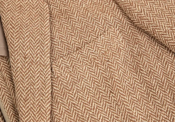 パパスPapas シルクウールヘリンボーン2Bパッチポケットジャケット キャメルM46 K-84078_007