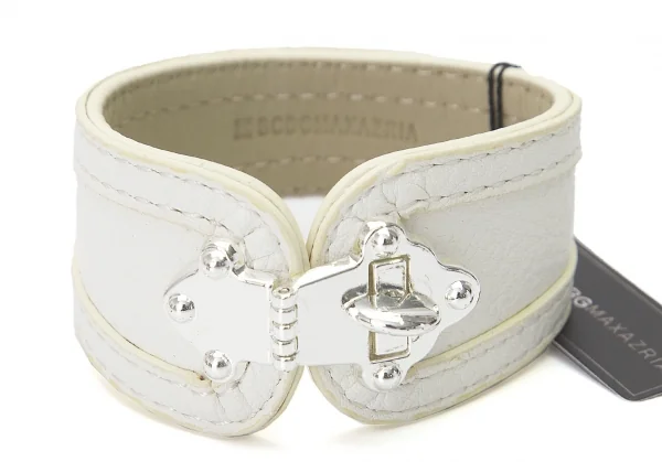 ビーシービージーマックスアズリアBCBGMAXAZRIA レザーバングル 白 K-84105_002