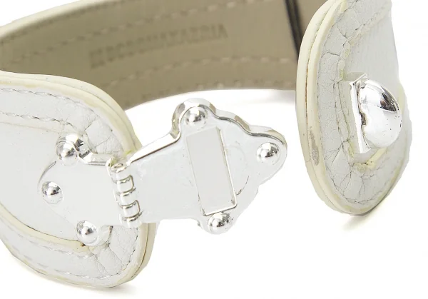 ビーシービージーマックスアズリアBCBGMAXAZRIA レザーバングル 白 K-84105_004