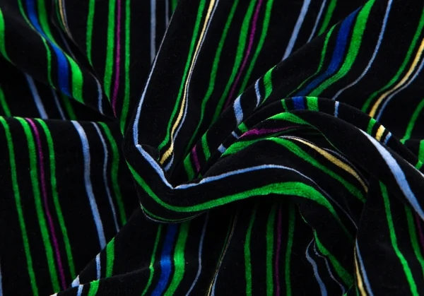 ヨウジヤマモト プールオムYohji Yamamoto POUR HOMMEベロアマルチストライプジャケット 緑黒他M K-84112_017