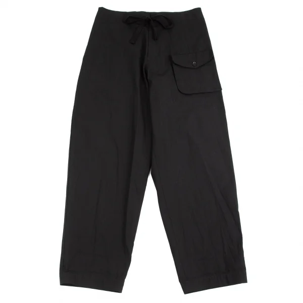 Y's Cotton Pocket Design Pants Black 2 K-84125_001