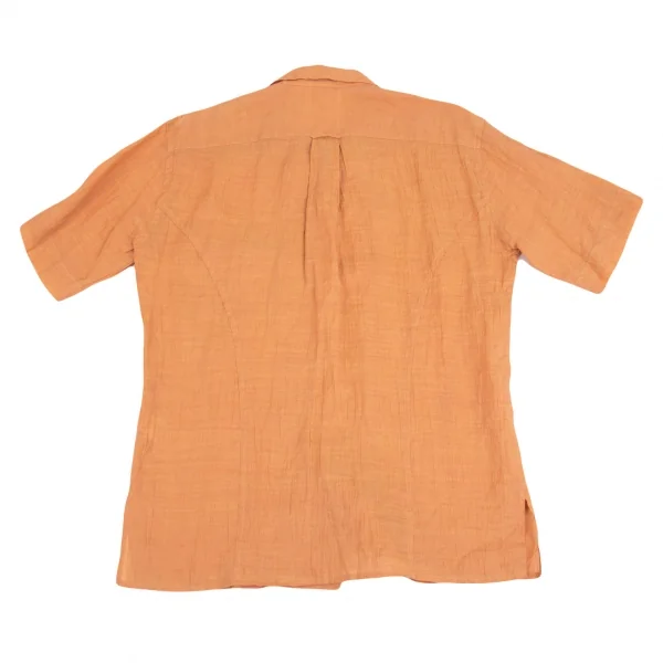 イッセイミヤケ メンISSEY MIYAKEMEN リネンシワ加工オープンカラー