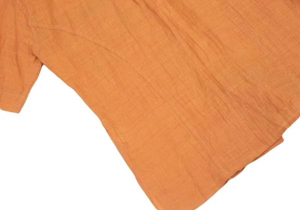 イッセイミヤケ メンISSEY MIYAKEMEN リネンシワ加工オープンカラー