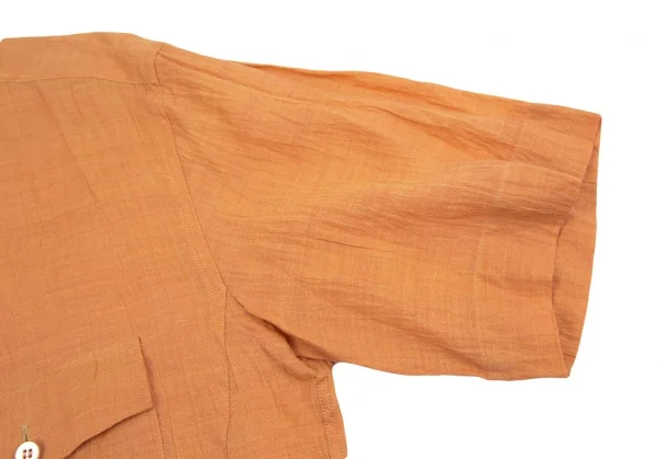 イッセイミヤケ メンISSEY MIYAKEMEN リネンシワ加工オープンカラー