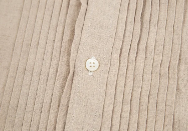 コムデギャルソン オムCOMME des GARCONS HOMME フロントピンタックインサイドアウト半袖シャツ ベージュM K-84145_003