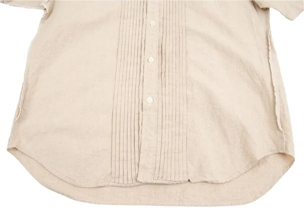コムデギャルソン オムCOMME des GARCONS HOMME フロントピンタックインサイドアウト半袖シャツ ベージュM K-84145_006
