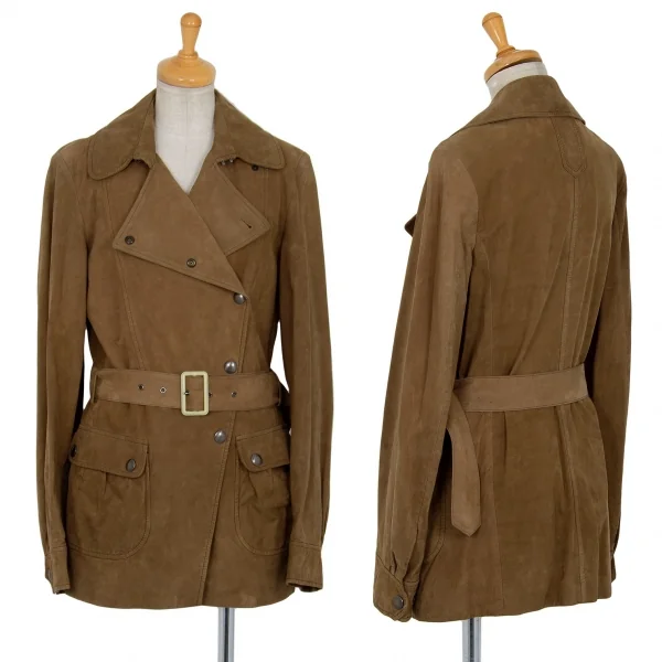 ヒューゴボスHUGO BOSS レザージャケット 茶S K-84151_001