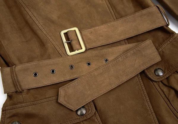 ヒューゴボスHUGO BOSS レザージャケット 茶S K-84151_011