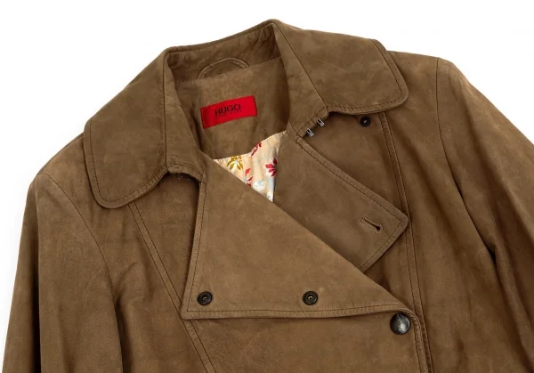 ヒューゴボスHUGO BOSS レザージャケット 茶S K-84151_003