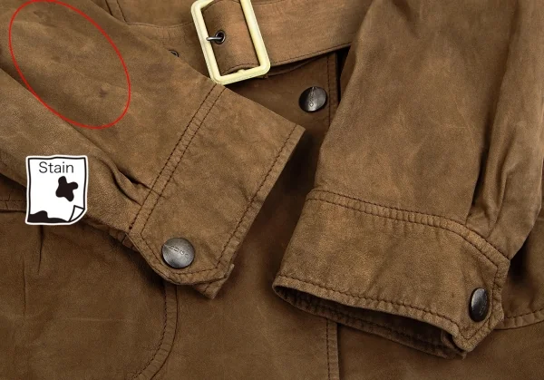 ヒューゴボスHUGO BOSS レザージャケット 茶S K-84151_007