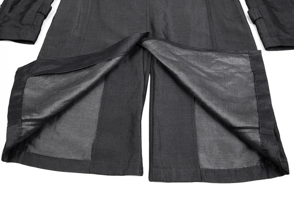 コスチュームナショナルCoSTUMENATIONAL レーヨンリネンフライフロントコート グレーS位 K-84153_011
