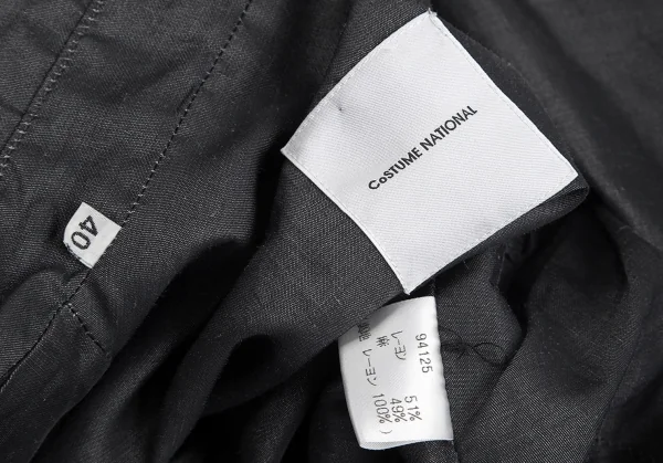 コスチュームナショナルCoSTUMENATIONAL レーヨンリネンフライフロントコート グレーS位 K-84153_013