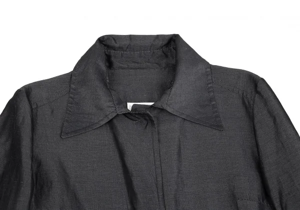 コスチュームナショナルCoSTUMENATIONAL レーヨンリネンフライフロントコート グレーS位 K-84153_003