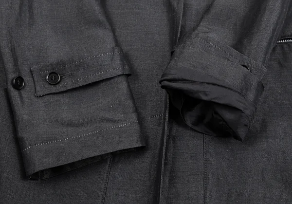 コスチュームナショナルCoSTUMENATIONAL レーヨンリネンフライフロントコート グレーS位 K-84153_005