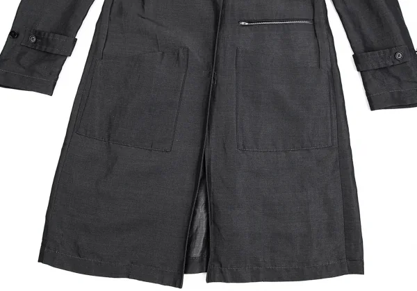 コスチュームナショナルCoSTUMENATIONAL レーヨンリネンフライフロントコート グレーS位 K-84153_006