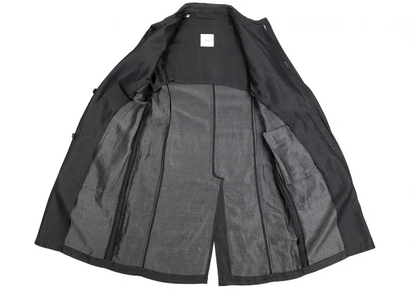 コスチュームナショナルCoSTUMENATIONAL レーヨンリネンフライフロントコート グレーS位 K-84153_009