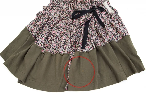 トリコ コムデギャルソンtricot COMME des GARCONS リバティ柄デザインノースリーブ カーキ他M位 K-84183_007