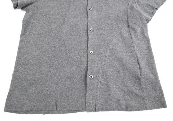 トリコ コムデギャルソンtricot COMME des GARCONS 切替デザイン衿付き半袖シャツ グレーM位 K-84190_006