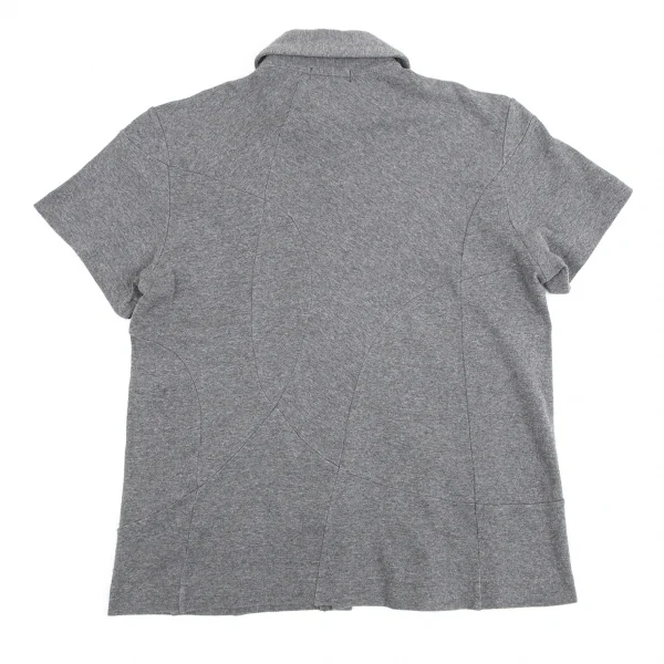 トリコ コムデギャルソンtricot COMME des GARCONS 切替デザイン衿付き半袖シャツ グレーM位 K-84190_009